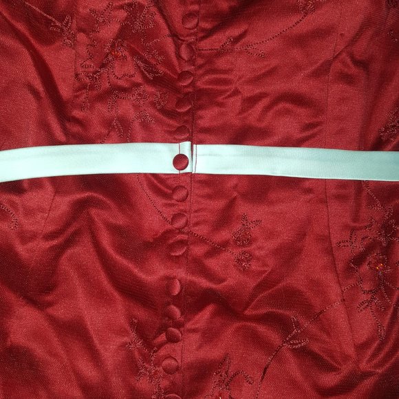 NEW Bella Formals By Venus Strapless Lace Red Dress - Picture 4 of 7